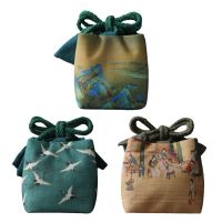 Outdoor Tea Set Storage Bag Portable Travel Teapot Cup Protective Bag Cotton Teapot Cloth Bag 3.93X3.93Inch