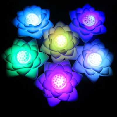 BOBRU Fashion 3D Mini Decoration Wedding Christmas Color Changing Battery Power Lamp Home Lotus LED Nightlight Flower
