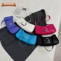 JINXUANE กระเป๋าใส่เงิน กระเป๋าสะพายไหล่แบบสั้น หนังพียู สีทึบทึบ กระเป๋า Crossbody ลำลองแบบสบายๆ จุได้มาก กระเป๋าโท้ท สำหรับผู้หญิง