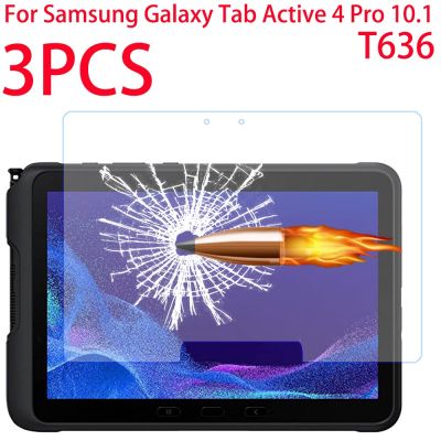 3ชิ้นสำหรับ Samsung Galaxy Tab Active 4 Pro 10.1 T636กระจกเทมเปอร์ปกป้องหน้าจอฟิล์มแท็บเล็ตป้องกัน
