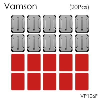 Vamson แท่นยึดฐานจอโค้งพร้อมสติ๊กเกอร์เทปกาวสองหน้าแรงยึดติดสูงสำหรับ Gopro Hero 5 4 3 2 20ชิ้นสำหรับ Sj4000อุปกรณ์เสริม Eken Vp106f