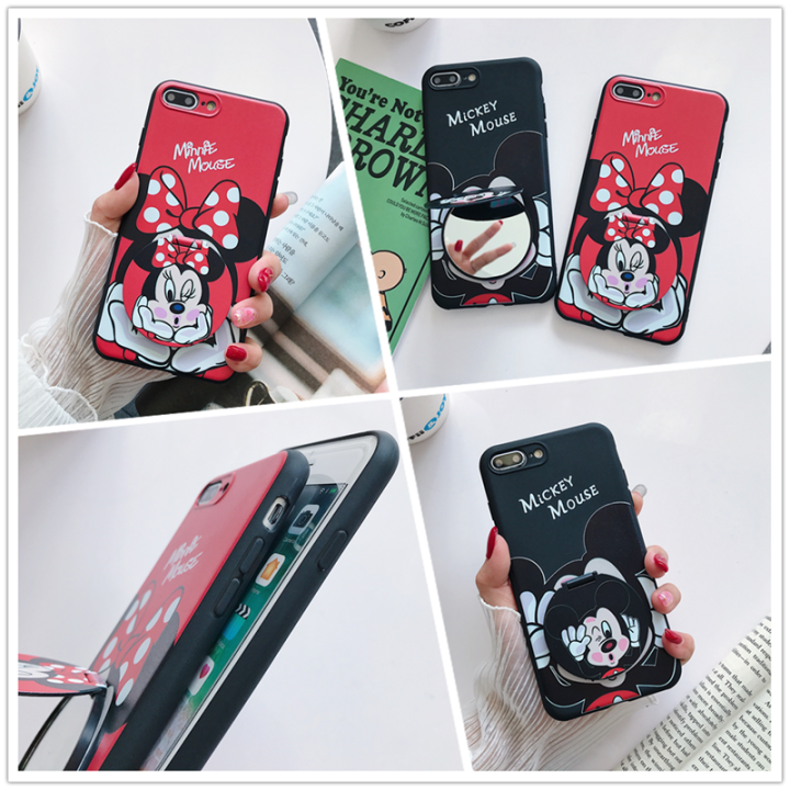 เคสมือถือสำหรับ-huawei-y7โปร2018-y7ไพรม์2018-y7-2018-huawei-y7-prime-y7-2017-huawei-y7โปร2019-y7ดีไซน์ใหม่-minniemouse-เคสหลังซิลิโคนเคสหลังตุ๊กตา-mickeymouse-พร้อมสายคล้อง