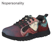 Children Lightweight Tennis Sneaker Jujutsu Kaisen Anime Print Boys Spring Mesh Breathable Shoes Casual Flat Footwear Kids Shoes