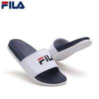 FILA Unisex SLEEK TENDER 1SM00564D-422 White / Navy Slides Slippers (Size-mm)