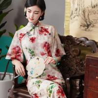 Yourqipao ย้อนยุครุ่นที่ดีขึ้นของ Cheongsam 2023ฤดูร้อนรูปแบบใหม่จีนเก่าเซี่ยงไฮ้ผู้หญิง Qipao ชุดราตรี H Anfu ชุด