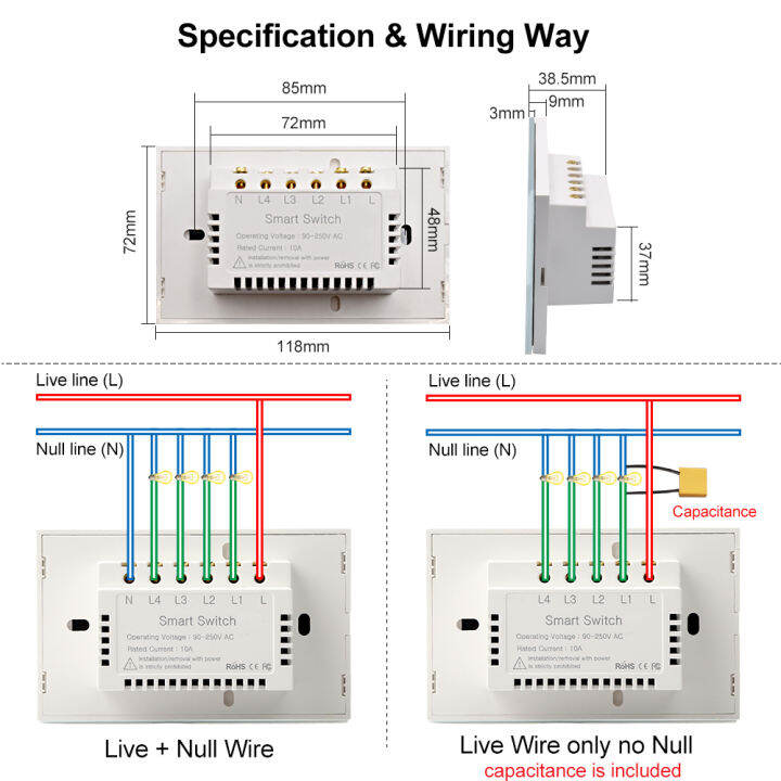 2-3-4แก๊ง2-3-way-สหรัฐ-tuya-สมาร์ทผนังสวิตช์ไฟสัมผัสสำหรับ-led-ที่ไม่มีเป็นกลาง-wifi-แก้วออสเตรเลียบราซิล-android-rohs-alexa