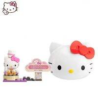 Dengshan61621742ตุ๊กตาน่ารักๆ Hello Kitty ของเล่นของขวัญวันคริสต์มาสตุ๊กตามือหัวแมวเซอร์ไพรส์อาคารประกอบบล็อกฉาก