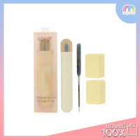 Ashley Makeup Spatula 1 Set เซทไม้พายใช้ลงรองพื้นและฟองน้ำ 2ชิ้น