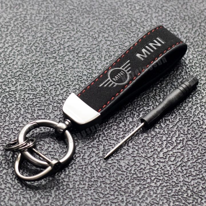 Leather Keychain Mini Cooper | Handcrafted Premium Quality Key Holder |  Unique Present | Car Accessories