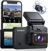 Kingslim D4 4K Dual Dash Cam with Built-in WiFi GPS, Front 4K/2.5K Rear 1080P Dual Dash Camera for Cars, 3" IPS Touchscreen 170° FOV Dashboard Camera with Sony Starvis Sensor, Support 256GB Max D4 4K Dash Cam Front and Rear