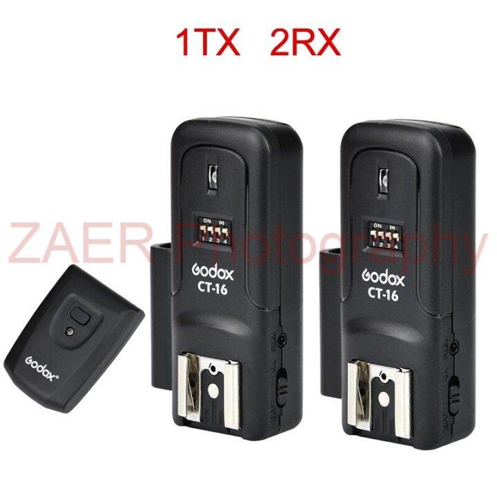 ชุด-ct-16-godox-1rx-1tx-1tx-1rx-พร้อมช่องเครื่องรับส่งสัญญาณ16ช่องแฟลชทริกเกอร์ไร้สายสากลสำหรับ-canon-nikon-fujifilm-speedlite-flash
