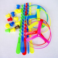 【cw】UFO Flying Wheel Flying Gyro Hand Made Bamboo Dragonfly Gift Wholesale Novelty Toys Flying Fairy Flying Saucer WYW