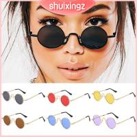 SHUIXINGZ การป้องกัน UV400 แว่นกันแดดกลมเล็ก สีสันสดใส พังก์สไตล์ แว่นตาสำหรับแว่นตา ทันสมัยและทันสมัย เฉดสีวงกลม สำหรับผู้หญิงและผู้ชาย