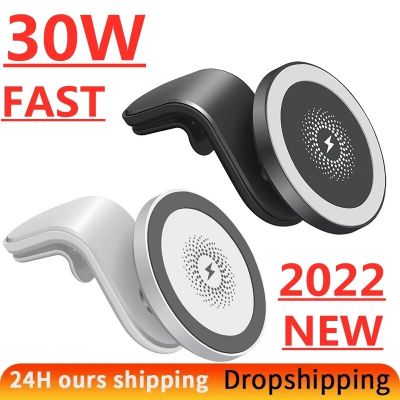 NEW 30W  Magnetic Wireless Car Charger Air Vent for Macsafe iPhone 13 12 Pro Max Fast Wireless Charging Car Phone Holder Mount Car Chargers