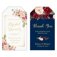 hot【cw】 pcs/set Personalized Wedding Tags Labels Favors paper Customized Birthday Baptism Your Photo