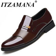 ITZAMANA Giày Công Sở Nam Tăng Chiều Cao 6Cm - Giày Nam Da Bò Đi Êm