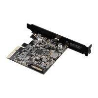 Type C PCI-Express to USB 3.2 20Gbps PCI-E Express Expansion Card Adapter with ASM3242 Chipset for Laptop