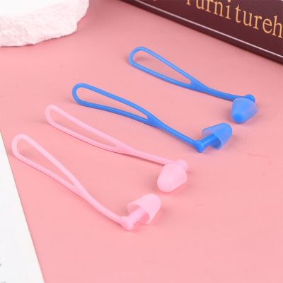 1 Pairs Earplugs Lanyard With Prevent Noise Reduction Protection Ear Plug Soft Silicone Swim Dive Supplies