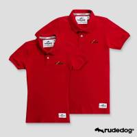 Rudedog เสื้อโปโลชาย/หญิง สีแดง รุ่น Slashing (ราคาต่อตัว)