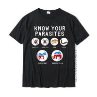 Libertarian T Shirt Know Your Parasites Top T-Shirts High Quality Casual Cotton Student Tops &amp;Amp; Tees Comics