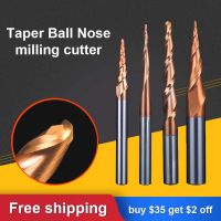 【LZ】 UCHEER 1pc/Set 3.175mm 4mm 6mm HRC55 Taper Ball Nose Cutter Cnc Tool Carbide End Milling Cone Woodworking Router Bits