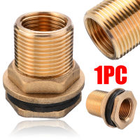 Mayitr 1/2" Female 3/4" Male Soild Brass Water Tank Connector Theaded Bulkhead Fitting