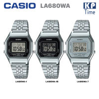 HOT ； Casio Digital นาฬิกาข้อมือผู้หญิง สายสแตนเลส รุ่น LA680WA ของแท้ประกันศูนย์ CMG