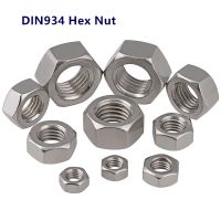 5/10/50pcs DIN934 M1 M1.2 M1.4 M1.6 M2 M2.5 M3 M4 M5 M6 M8 M10 A2 70 304 stainless steel Hexagon Hex Nut Nuts