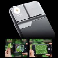 Universal 400X Microscope Phone Lens Kits Tiny and portable with Battery LED Transmits Light for iPhone 13 12 11 Pro Max MINI