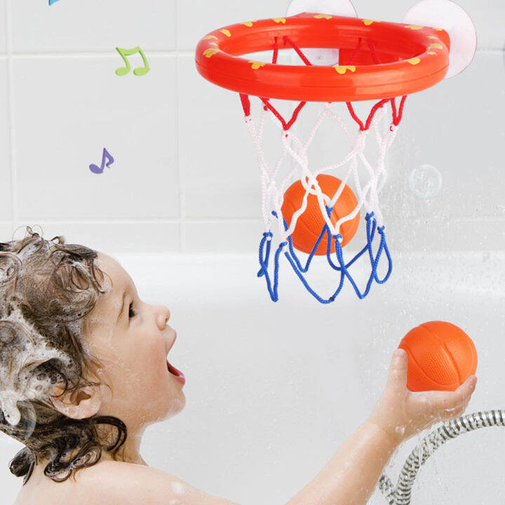 Educational Mini Kids Basketball Hoop Bathtub Water Play Set for Baby Gift Foam Beach Swimming