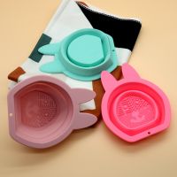 ☄№❖ Hot style silicone wash bowl of cosmetic beauty brush egg wash wash mat beauty makeup tools silicone folding mask bowl