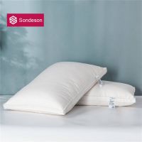 Sondeson Sleep Gift 100% Goose Down Pillows Neck Pillows For Sleeping  Bedding 3D Style Queen King Bed Pillow White Cotton Cover Travel pillows
