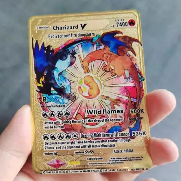 24PCSSpanish Pokémon Cards Metal Pokemon Letters Spanish