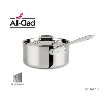 All-Clad E849A264 Stainless Steel Cocottes 0.5-Quart 2-Piece Silver