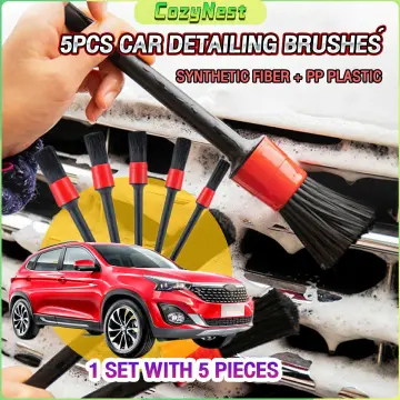 1pcs/5pcs Detailing Brush Set Car Brushes Car Detailing Brush For Auto  Cleaning Dashboard Air Outlet Wheel Wash Maintenance Tool