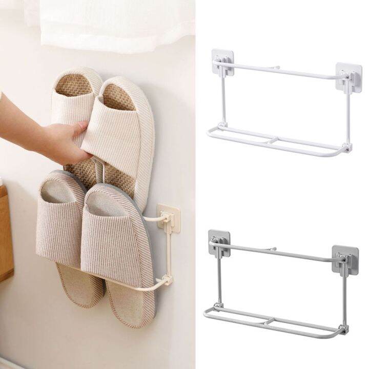 cc-shoes-hanger-slippers-drain-storage-rack-shelf-shoe-hanging-holder-organizer-wall-mounted