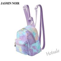 【hot sale】✗◈ C16 JASMIN NOIR PU Leather Womens Backpack Simple School Bag Rainbow Small Cute Travel Bag