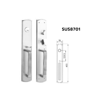 A-TENTORI มือจับประตูสแตนเลสพร้อมชุดล็อคและกุญแจ Door Handle Set Stainless Steel Lock มือจับประตูบ้าน อุปกรณ์มือจับประตู