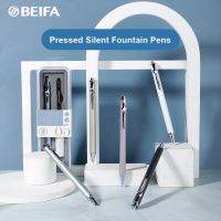 2023 Beifa ชุดปากกาหัวแร้งเงียบกด5สีปากกาเซ็นชื่อเหล็กธรรมดาด้วยหมึกเครื่องซักผ้าปากกากล่องของขวัญถุงหมึก