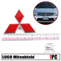 ของแท้ LOGO ติดกระจังรถโลโก้ ติดกระจัง รุ่น MITSUBISHI ไทรทัน Triton ปี 09 10 11 12 13 14 สี แดง ขอบ โครเมี่ยม งานแท้ ศูนย์