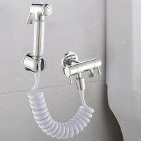 【Special offer】 E-ERA ทองแดงหมวกโฟมอาบน้ำ Bidet Telescopic ฤดูใบไม้ผลิท่อ1.5M PVC ฤดูใบไม้ผลิยืดหยุ่นหดสายฝักบัวอาบน้ำห้องน้ำ Bidet
