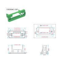 ；‘【；- 1Sets Solder-Free Through-The-Wall Type 15EDGWC-3.81Mm Plug-In Butt Terminal With Flange Fixing Frame And 15EDGKD-5.08Mm Spring