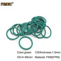 OD4mm ~ 85มม. * 1.5มม. ความหนา/CS สีเขียว FKM O แหวนน้ำมันทนกรดและด่างทนซีลปะเก็น FPM โอริง