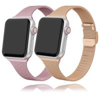 ¤℡▥ strap For Apple Watch band Ultra 45mm 44mm 49mm steel metal bracelet correa for series 8 7 4 3 SE iWatch band 42mm Milanese Loop