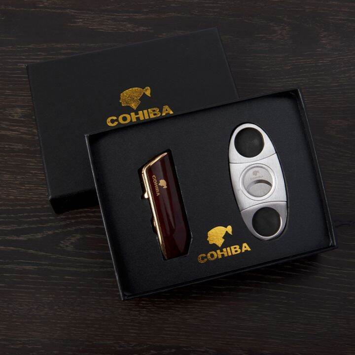 COHIBA Cigar Lighter GALINER Cigar Lighter Cutter Windproof Torch Jet