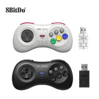 Original 8BitDo M30เกมแพดไร้สาย2.4G ตัวควบคุมบลูทูธพร้อมตัวรับ RR 2.4G สำหรับ Nintendo Switch SEGA Genesis Mini/ไดรฟ์เมกะเซก้า Mini สาย USB MD ที่ถือเกมสวิตช์ OLED/Switch Lite Joypad