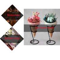 Black Iron Ice Cream Holder Cupcake Cones Stand Rack Display Snow Cones Sushi Hand Rolls Popcorn Candy French Fries Sweets Savor