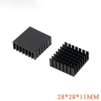 ;[-[; 20Pcs 28*28*11Mm Heatsink Cooling Fin Aluminum Heat Sink Radiator Cooler Black Heatsink 28X28x11mm