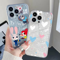 สำหรับ Xiaomi Redmi หมายเหตุ11 Pro 5G 11S 10 Pro 4G 10S Redmi 10C 9C Zootopia Judy Nick คุณภาพสูงขอบสแควร์ Air Cushion Cover Full Len ป้องกันกรณี