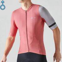 Givelo 2022 Summer Men Pink Breathable Sleeve With Webbing Cycling Jersey Team Racing Sport Bicycle Shirt Short Sleeve Clothing